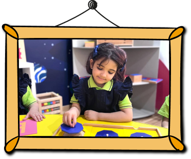 Child learning with blocks
